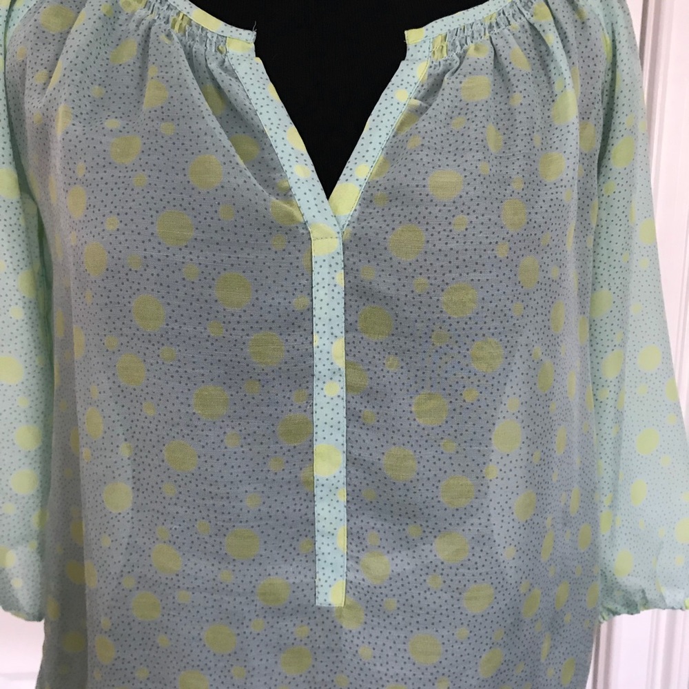 LOFT. Mint boho top. - Picture 6 of 7